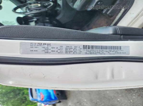 1C4RDJDG1JC142981 2018 DODGE DURANGO White Widok naklejki z numerem VIN