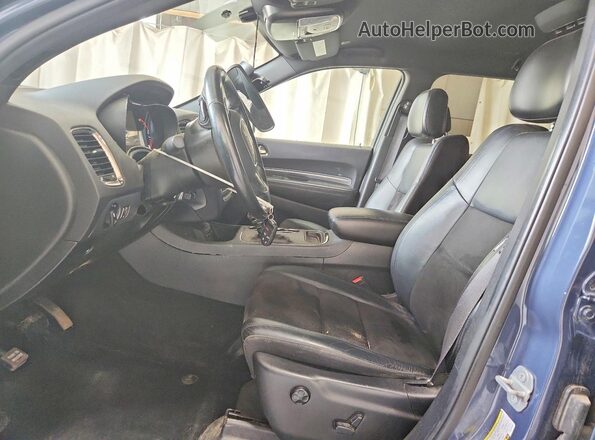 1C4RDJDG1KC744409 2019 DODGE DURANGO Синий Вид салона спереди