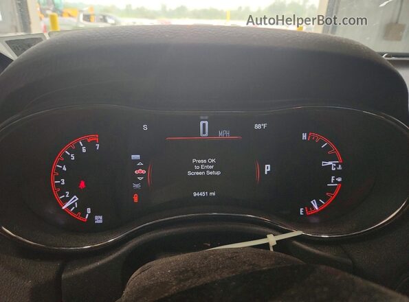1C4RDJDG1KC744409 2019 DODGE DURANGO Синий Вид щитка приборов