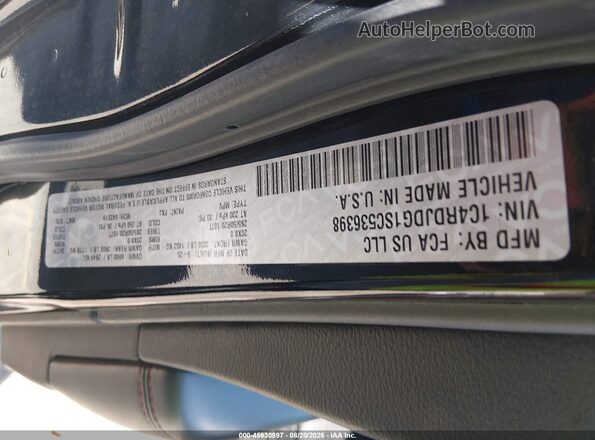 1C4RDJDG1SC536398 2025 DODGE DURANGO Black ძრავის განყოფილების ხედი