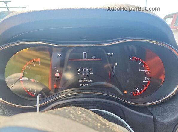 1C4RDJDG2JC194832 2018 DODGE DURANGO Black Instrument cluster view