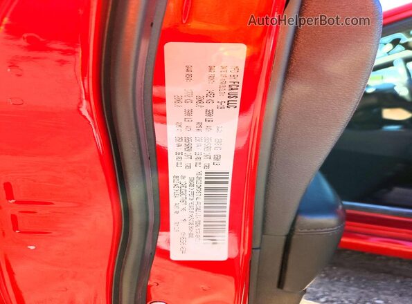 1C4RDJDG2KC770677 2019 DODGE DURANGO Red VIN կոդի պիտակի տեսք