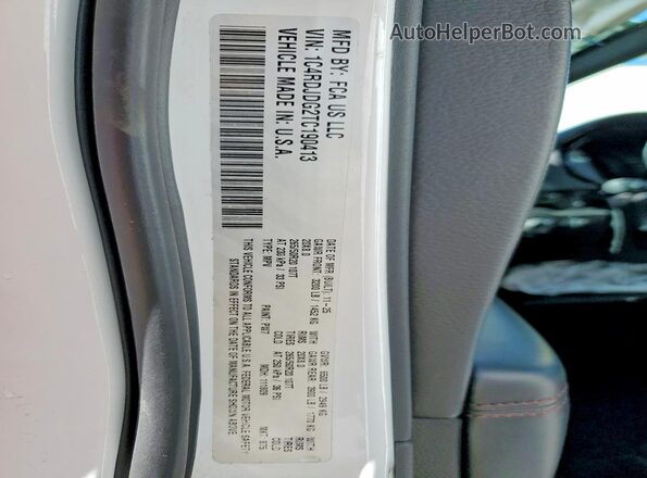 1C4RDJDG2TC190413 2026 DODGE DURANGO White 360 interior view