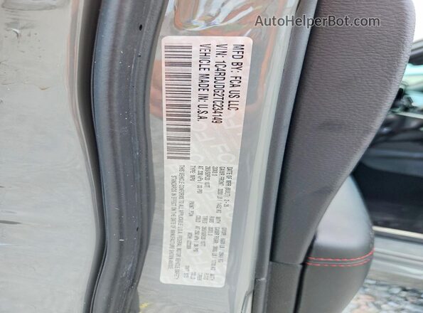 1C4RDJDG2TC234149 2026 DODGE DURANGO Gray VIN sticker view