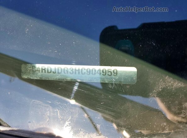 1C4RDJDG3HC904959 2017 DODGE DURANGO White VIN კოდის სტიკერის ხედი