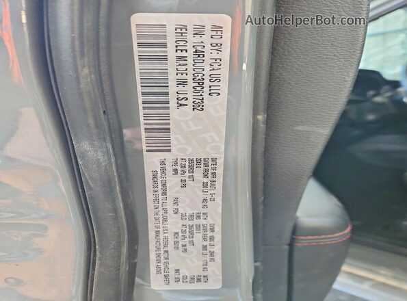 1C4RDJDG3PC617362 2023 DODGE DURANGO Gray Vista interior de 360 grados