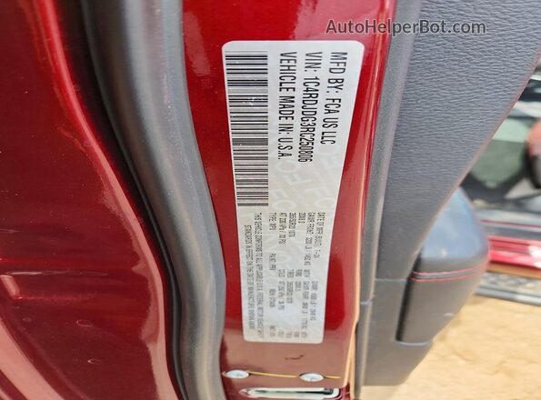 1C4RDJDG3RC250806 2024 DODGE DURANGO Burgundy 360 interior view
