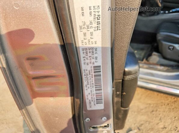 1C4RDJDG4GC449232 2016 DODGE DURANGO Silver VIN sticker view