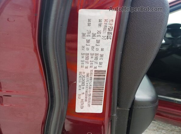 1C4RDJDG4HC848238 2017 DODGE DURANGO Red Widok naklejki z numerem VIN