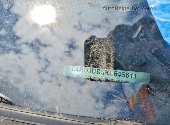 1C4RDJDG5KC645611 2019 DODGE DURANGO Black Widok naklejki z numerem VIN