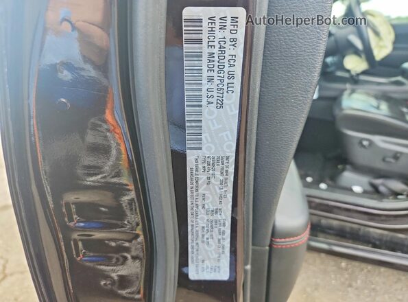 1C4RDJDG7PC677225 2023 DODGE DURANGO Black Вид наклейки з VIN-кодом