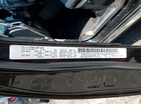 1C4RDJDG9GC308690 2016 DODGE DURANGO Black Widok wnętrza 360 stopni