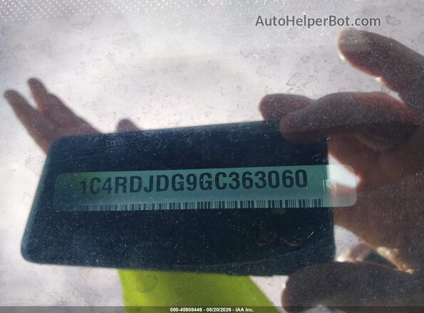 1C4RDJDG9GC363060 2016 DODGE DURANGO White Вид підкапотного простору