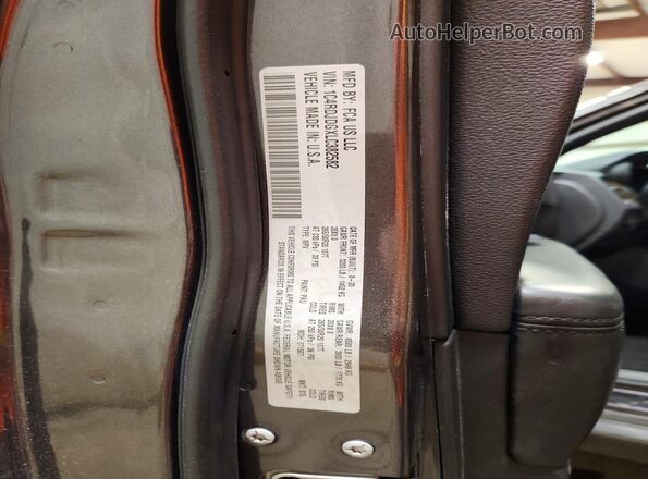 1C4RDJDGXLC382582 2020 DODGE DURANGO Gray VIN sticker view