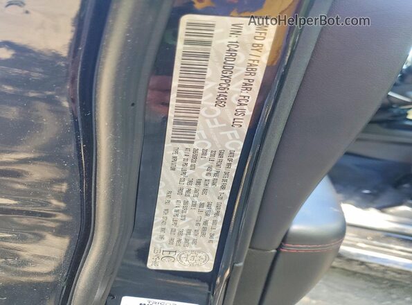 1C4RDJDGXPC614362 2023 DODGE DURANGO Черный Панорамный вид салона 360°