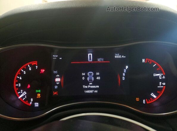 1C4RDJEGXJC443313 2018 DODGE DURANGO Black Instrument cluster view