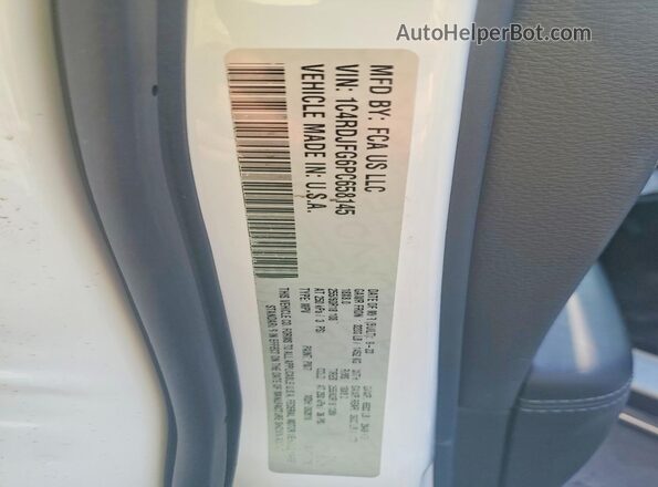 1C4RDJFG6PC658145 2023 DODGE DURANGO White VIN კოდის სტიკერის ხედი