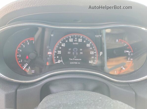 1C4RDJFG9HC921598 2017 DODGE DURANGO Black Вид щитка приладів