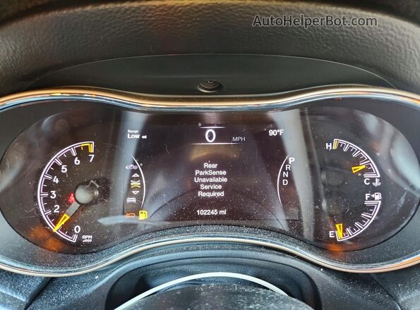 1C4RJEAG0HC674866 2017 JEEP GRAND Burgundy Vista del cuadro de instrumentos