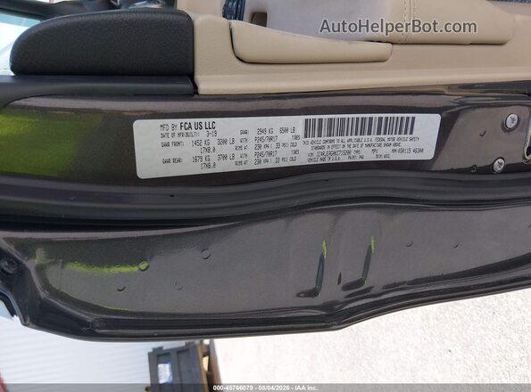 1C4RJEAG0KC715200 2019 JEEP GRAND CHEROKEE Gray ძრავის განყოფილების ხედი
