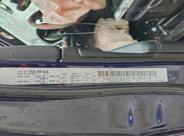 1C4RJEAG3HC779871 2017 JEEP GRAND Blue Vista del compartimento del motor