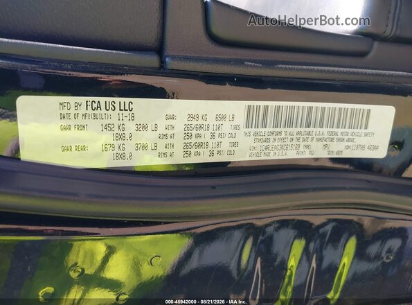 1C4RJEAG3KC615169 2019 JEEP GRAND CHEROKEE Черный Вид подкапотного пространства