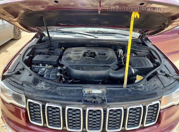 1C4RJEAG6HC621525 2017 JEEP GRAND Maroon ძრავის განყოფილების ხედი