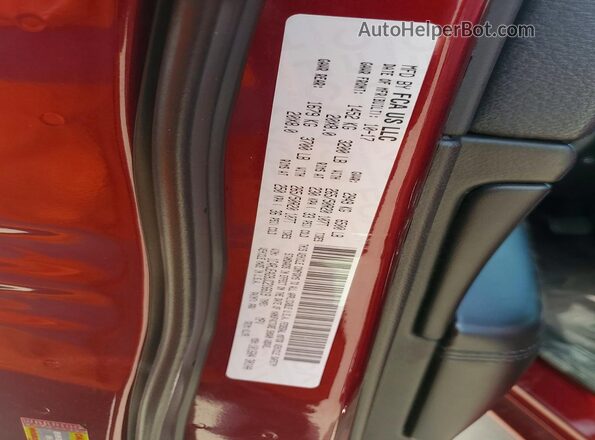 1C4RJEAG9JC216619 2018 JEEP GRAND Red Vista de la etiqueta del VIN