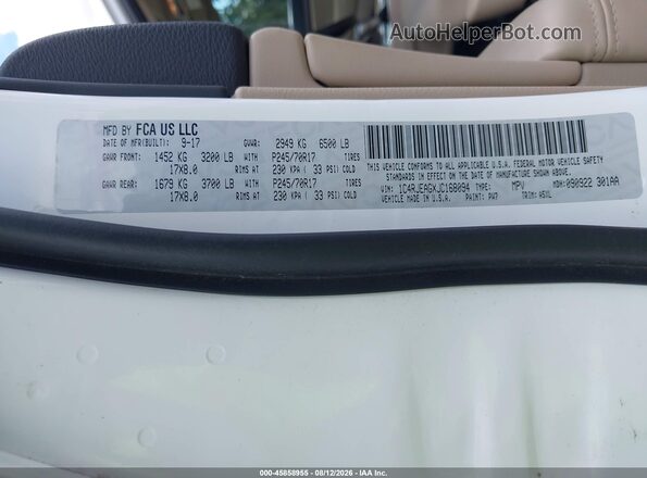 1C4RJEAGXJC168094 2018 JEEP GRAND CHEROKEE Белый Вид подкапотного пространства