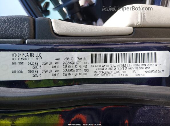 1C4RJEBG0JC168605 2018 JEEP GRAND CHEROKEE Blue Engine compartment view