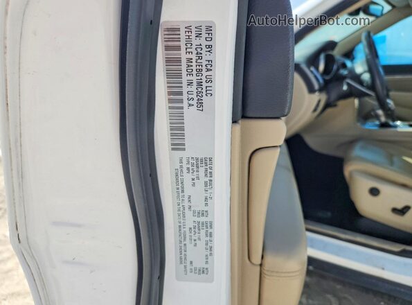 1C4RJEBG1MC624857 2021 JEEP GRAND White Widok naklejki z numerem VIN