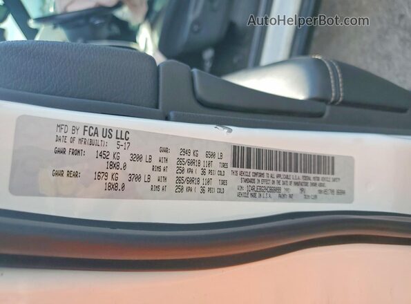 1C4RJEBG2HC868099 2017 JEEP GRAND White Vista de la etiqueta del VIN