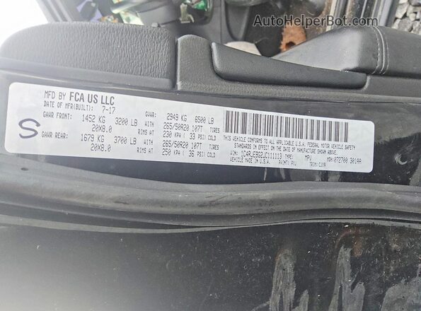 1C4RJEBG2JC111113 2018 JEEP GRAND Black VIN կոդի պիտակի տեսք