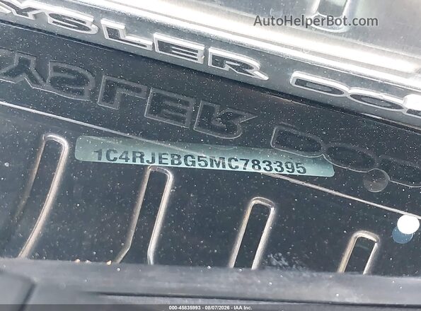 1C4RJEBG5MC783395 2021 JEEP GRAND CHEROKEE Белый Вид подкапотного пространства