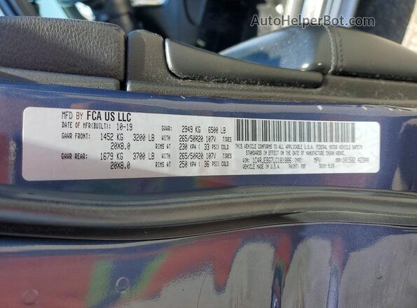 1C4RJEBG7LC181886 2020 JEEP GRAND Blue Vista interior de 360 grados