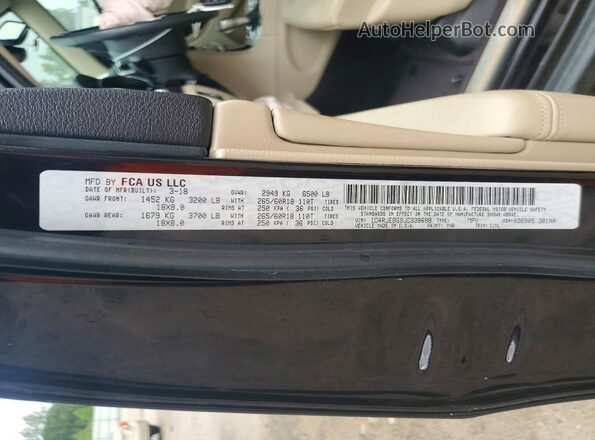 1C4RJEBG9JC339688 2018 JEEP GRAND Charcoal Vista interior de 360 grados