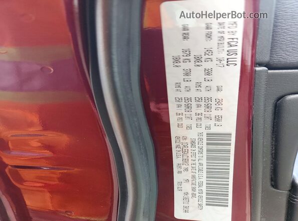 1C4RJEBGXJC182012 2018 JEEP GRAND Red VIN sticker view