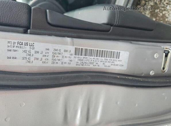 1C4RJFAG1LC335337 2020 JEEP GRAND Gray Widok naklejki z numerem VIN