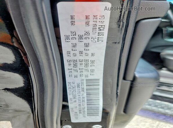 1C4RJFAG2JC263948 2018 JEEP GRAND Black VIN კოდის სტიკერის ხედი