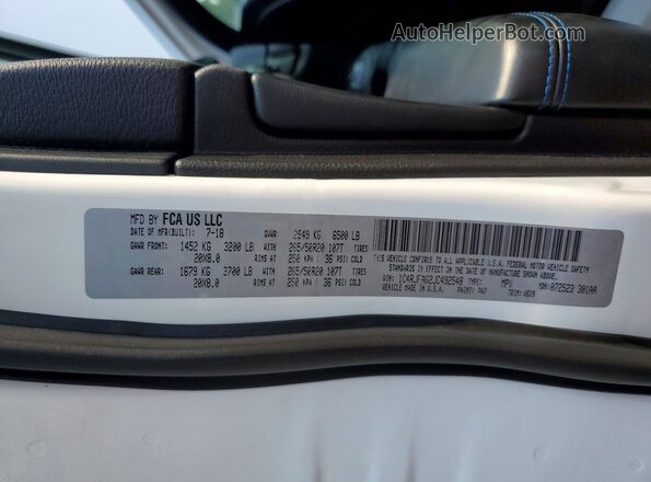 1C4RJFAG2JC492548 2018 JEEP GRAND White Панорамний вид салону 360°