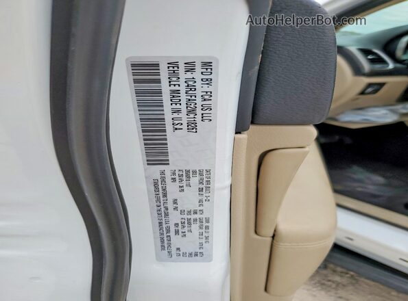 1C4RJFAG2NC118267 2022 JEEP GRAND White VIN sticker view