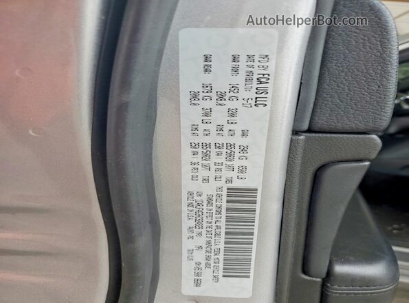 1C4RJFAG3HC924929 2017 JEEP GRAND Silver Vista de la etiqueta del VIN