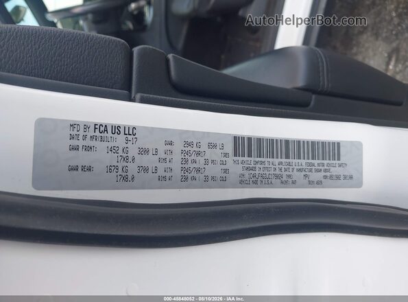 1C4RJFAG3JC179024 2018 JEEP GRAND CHEROKEE White ძრავის განყოფილების ხედი