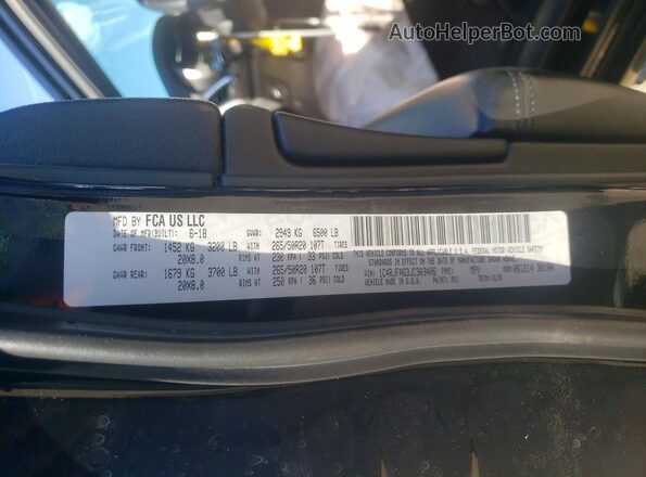 1C4RJFAG3JC303406 2018 JEEP GRAND Черный Вид наклейки с VIN-кодом