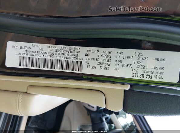 1C4RJFAG3KC754160 2019 JEEP GRAND CHEROKEE Черный Вид подкапотного пространства