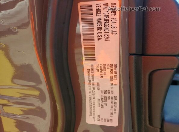 1C4RJFAG3NC115247 2022 JEEP GRAND Gray Widok naklejki z numerem VIN