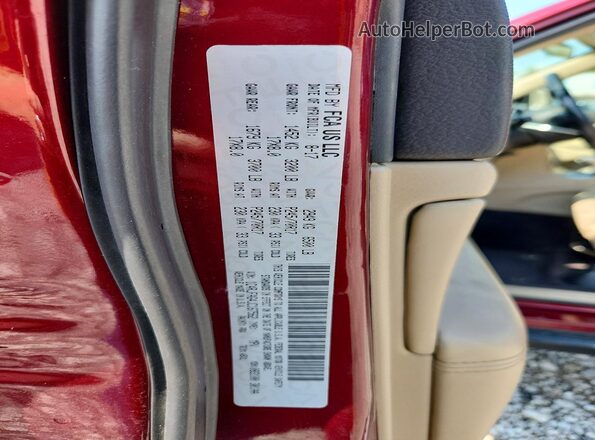 1C4RJFAG4JC167562 2018 JEEP GRAND Burgundy VIN sticker view