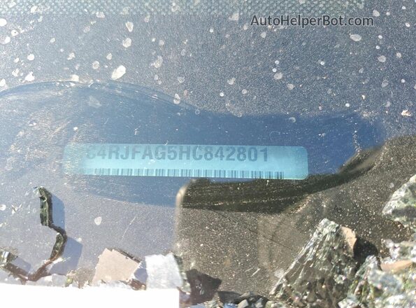 1C4RJFAG5HC842801 2017 JEEP GRAND Синий Вид наклейки с VIN-кодом