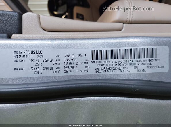 1C4RJFAG5LC165516 2020 JEEP GRAND CHEROKEE Silver Widok komory silnika