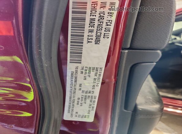 1C4RJFAG5LC384864 2020 JEEP GRAND Maroon 360 interior view